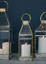 Load image into Gallery viewer, Gold Lantern - 13&quot; Tall
