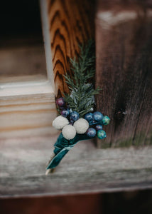Artificial Berries in Blue - 12"