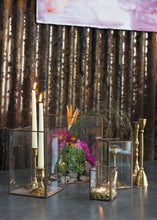 Load image into Gallery viewer, Glass Terrarium Vase in Distressed Copper - 9&quot;
