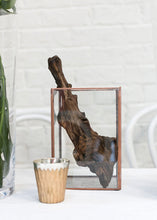 Load image into Gallery viewer, Glass Terrarium Vase in Distressed Copper - 9&quot;
