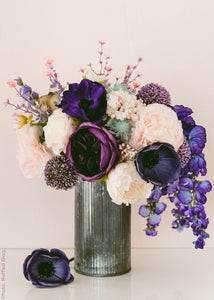 Artificial Allium Flower in Lavender - 17.5"