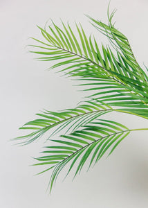 Indoor/Outdoor Fake Plastic Palm Leaf Plant - 35"