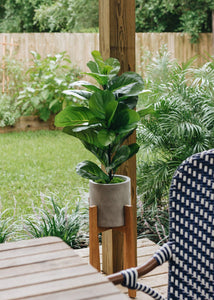 Fake Fiddle Leaf Fig Tree Floor Plant in Pot - 31.5" Tall