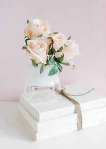 Fake Rose in Blush Pink - 15" Tall