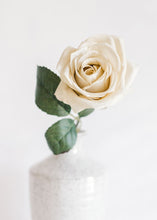 Load image into Gallery viewer, Artificial Flowers Rose in Eggshell Cream - 21.5&quot; Tall
