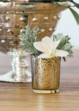 Load image into Gallery viewer, Gold Mercury Glass Votive Candle Holder - David Tutera -2.5&quot; Tall
