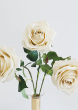 Load image into Gallery viewer, Artificial Flowers Rose in Eggshell Cream - 21.5&quot; Tall
