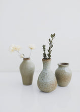 Load image into Gallery viewer, Set of 3 - Mini Glazed Stoneware Ceramic Bud Vases - 3-4" Tall
