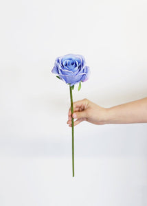 Artificial Rose Flower in Blue - 19"