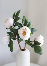 Load image into Gallery viewer, Blush Pink Silk Peony Flower Spray - 22&quot;

