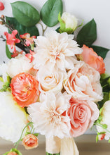 Load image into Gallery viewer, Blush Peach Dahlia Silk Flower - 19&quot;
