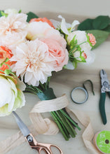 Load image into Gallery viewer, Blush Peach Dahlia Silk Flower - 19&quot;
