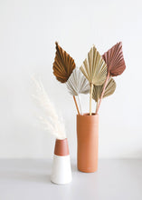 Load image into Gallery viewer, Glazed Ceramic Bud Vase in Cream and Terracotta - 6&quot; Tall
