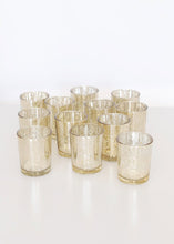 Load image into Gallery viewer, Gold Mercury Glass Votive Candle Holder - David Tutera -2.5&quot; Tall

