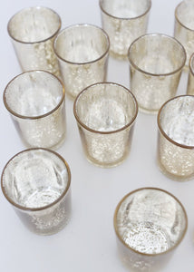 Gold Mercury Glass Votive Candle Holder - David Tutera -2.5" Tall