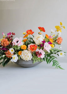 Faux Poppy Flowers in White