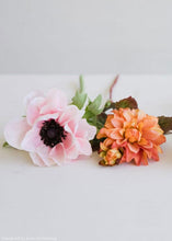 Load image into Gallery viewer, Anemone Silk Flower in Pink with Black Center - 17.5&quot;
