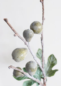 Artificial Green Fig Fruit Branch 28"