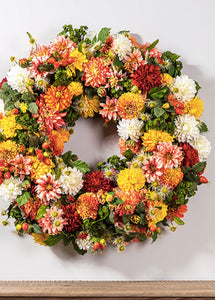 Fake Flowers Dahlia in White - 17"