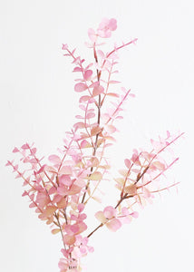 Colorful Fake Eucalyptus Leaves in Pink - 31.5"