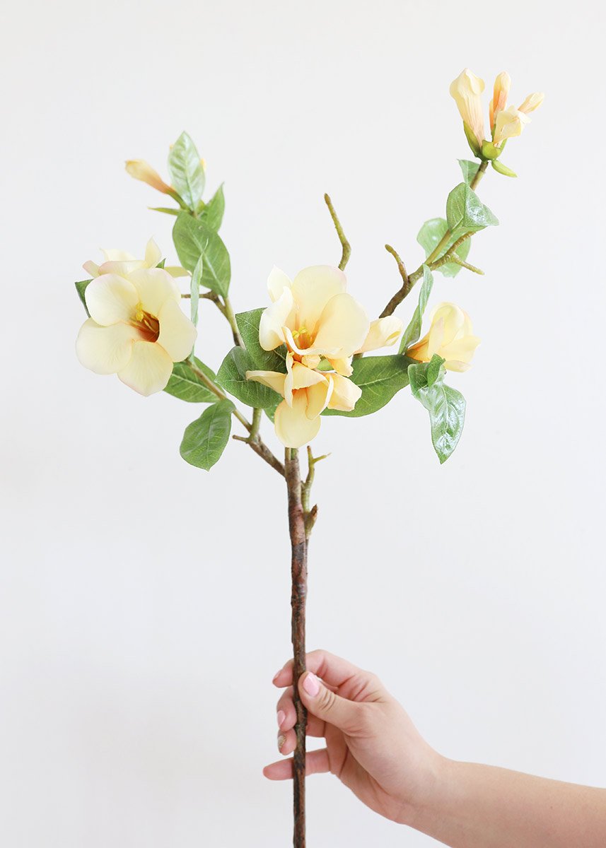 Tropical Fake Flowers Mandevilla Branch 33"