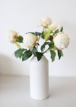 Load image into Gallery viewer, Artificial Flower Peony Bud in Cream - 18&quot; Tall
