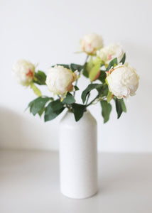Artificial Flower Peony Bud in Cream - 18" Tall