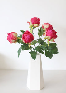 Artificial Flower Peony Bud in Fuchsia - 18" Tall