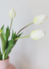 Load image into Gallery viewer, Artificial Real Touch Bundle of Cream Tulips - 18&quot; Tall
