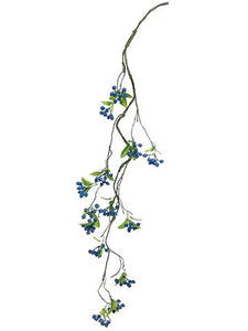 Blue Artificial Berries Vine - 39"