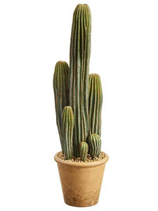 Fake Potted Plants Column Cactus in Pot - 26"