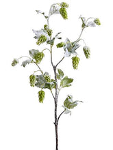 Load image into Gallery viewer, Snowy Green Glittered Plastic Hops Winter Branch - 36"
