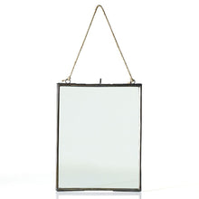 Load image into Gallery viewer, Hanging Pressed Glass Floating Frame - 10.5&quot; Tall x 8&quot; Wide
