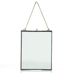 Hanging Pressed Glass Floating Frame - 10.5" Tall x 8" Wide