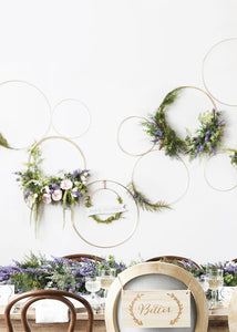 Gold Metal Ring for Floral Hoops - 18" Diameter