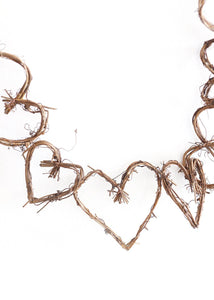 Grapevine Heart Garland - 5'
