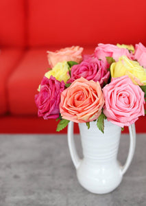 Hot Pink Real Touch Fake Rose Bundle