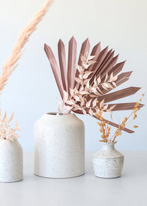 Distressed White Hari Ceramic Bud Vase - 3.5" Tall
