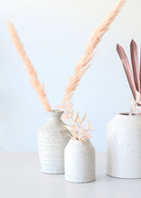 Load image into Gallery viewer, Distressed White Ceramic Hari Vase - 6.25&quot; Tall
