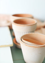 Load image into Gallery viewer, Smooth Washed Pink Terracotta Clay Planter - 5" Tall x 5.5" Wide with Drainage
