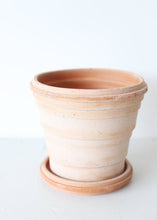 Load image into Gallery viewer, Antique Pink Terracotta Pot and Saucer - 6&quot; Tall x 6.25&quot; Wide with Drainage
