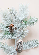 Load image into Gallery viewer, Artificial Christmas Greens Flocked Pine - 18&quot; Tall

