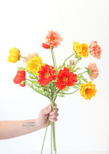 Load image into Gallery viewer, Orange Red Real Touch Poppy Fake Flowers
