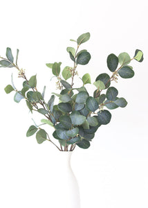 Artificial Eucalyptus Leaf in Grey Green - 30" Tall