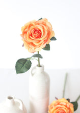 Load image into Gallery viewer, Real Touch Rose Stem in Peach - 14" Tall
