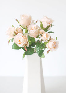 Fake Rose in Blush Pink - 15" Tall