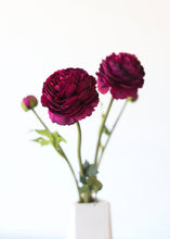 Load image into Gallery viewer, Silk Marsala Burgundy Ranunculus Flower - 18.75"
