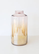 Load image into Gallery viewer, Glass Flower Vase in Iridescent Amber - 12.5&quot; Tall
