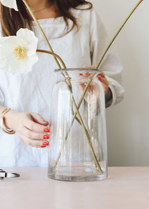 Everyday Clear Glass Floral Vase - 11.25" Tall