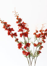 Load image into Gallery viewer, Artificial Larkspur Flowers in Fall Orange - 34&quot;
